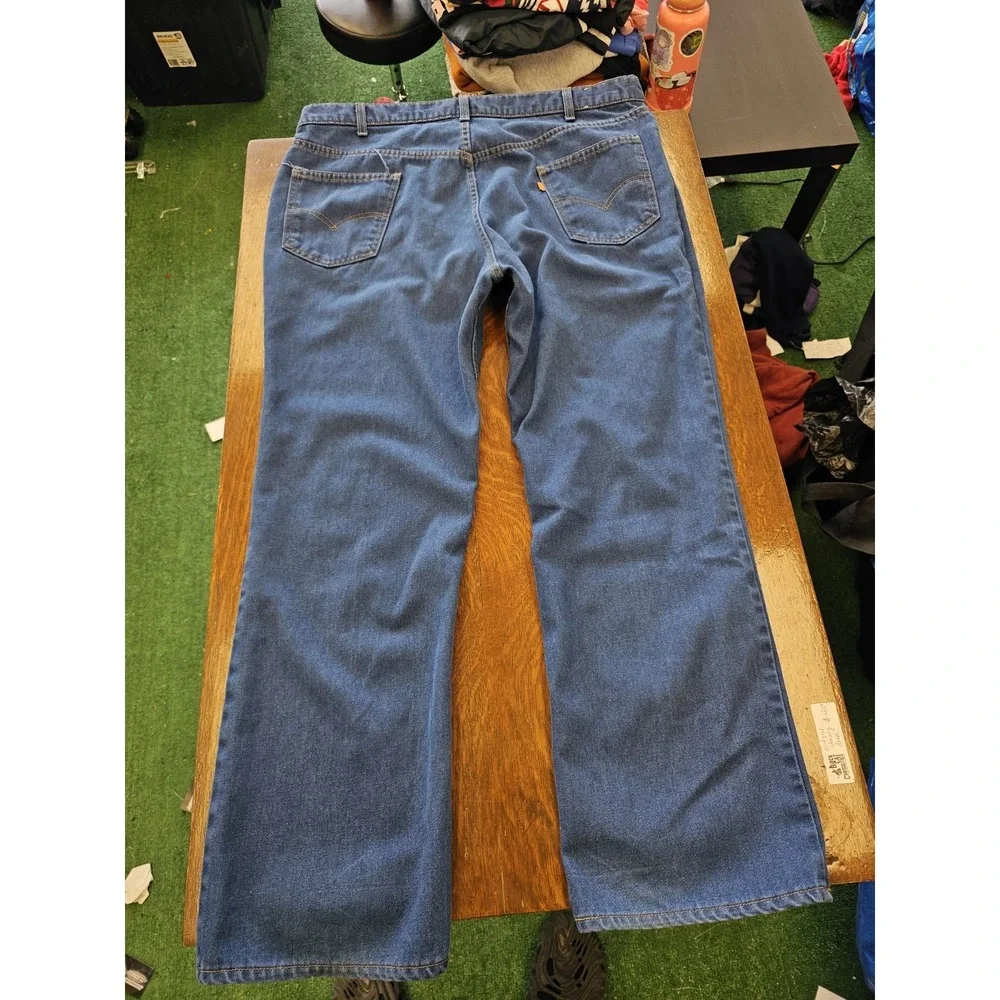 VINTAGE Levi's Jeans Mens 42 X 30 Blue 547 Orange Tab Skosh Comfort Room 80s USA